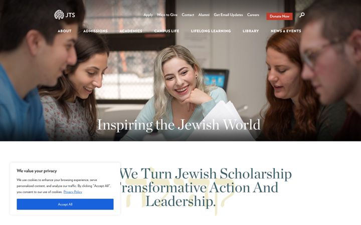 Screenshot of jtsa.edu