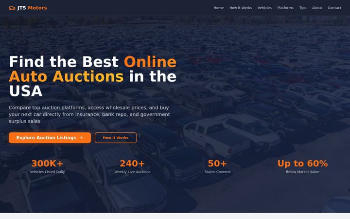 Screenshot of jtsmotors.net