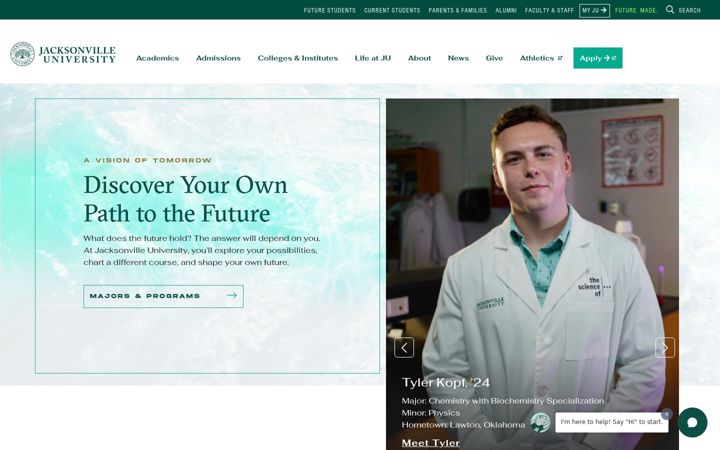 Screenshot of ju.edu