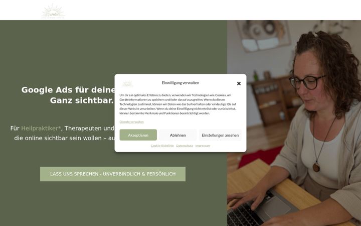 Screenshot stránky juads.de