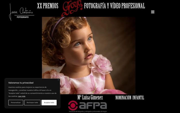 Screenshot of juanantoniofotografo.com