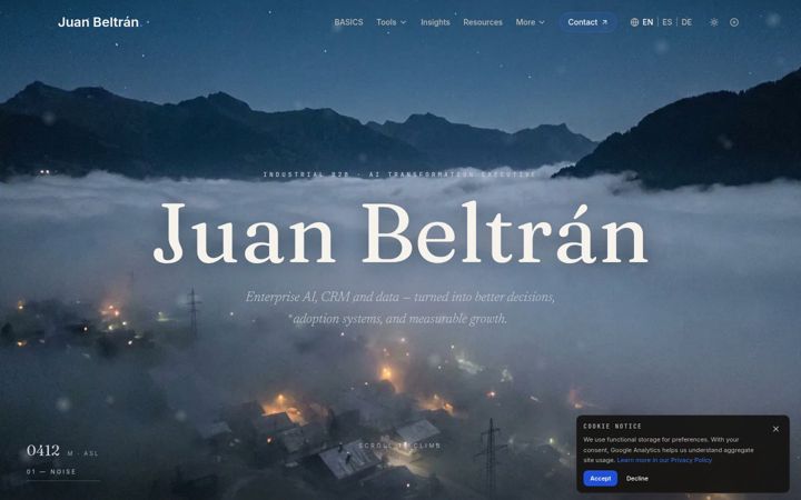 Screenshot of juanbeltran.ch