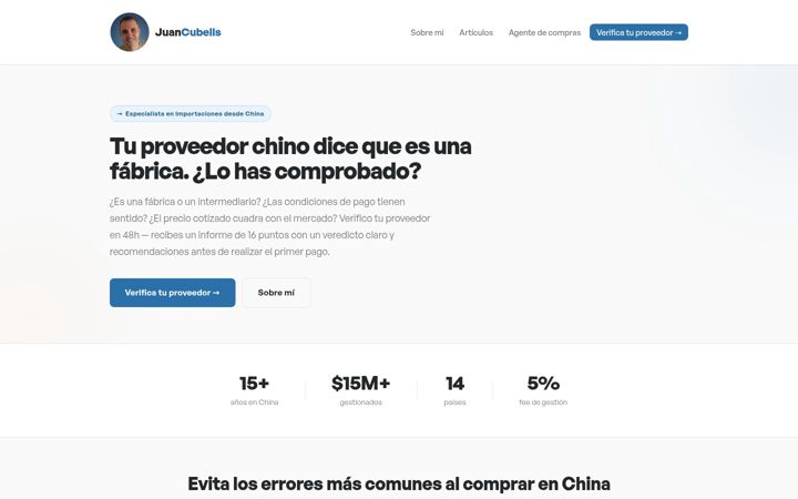 Screenshot of juancubells.com