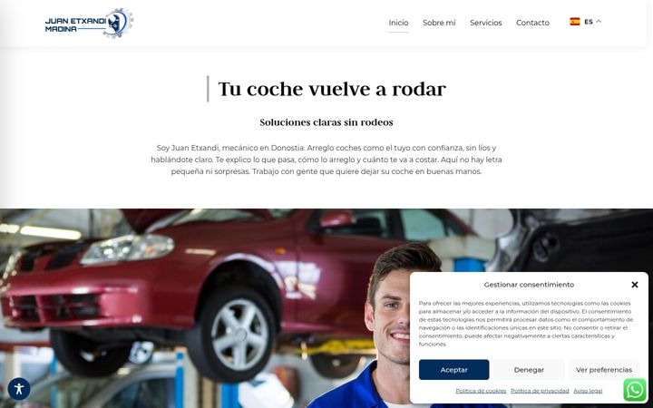 Screenshot of juanetxandimecanico.com