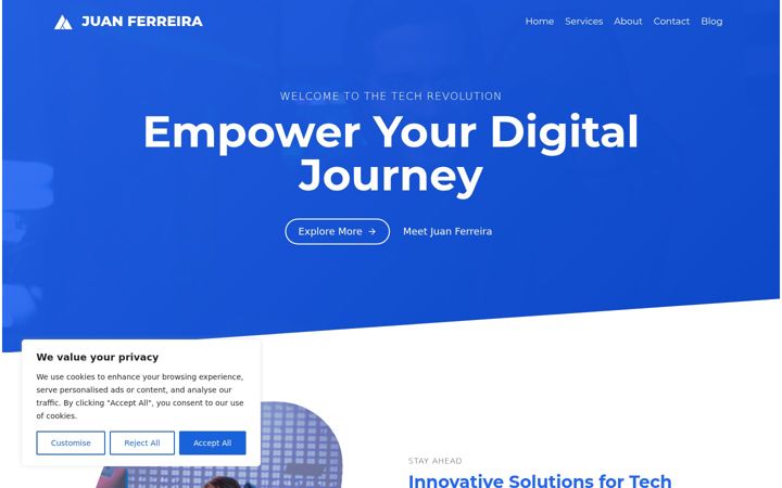 Screenshot of juanferreira.com