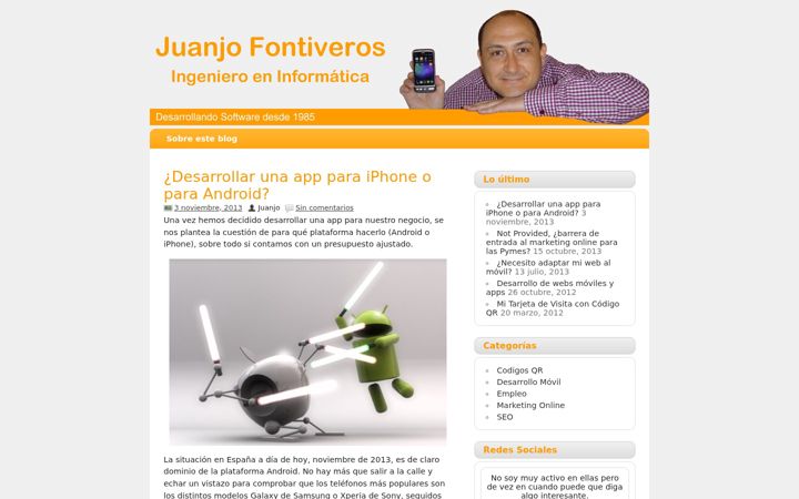 Screenshot of juanjofontiveros.es