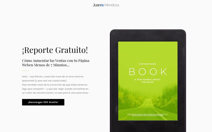 Screenshot of juanramendoza.com