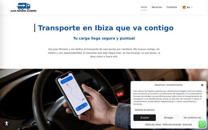 Screenshot of juanromerotransportes.com
