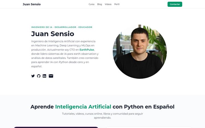 Screenshot of juansensio.com