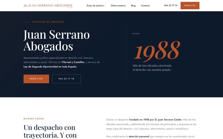Screenshot of juanserranoabogados.es