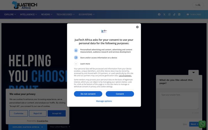 Screenshot of juatechafrica.com