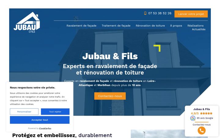Screenshot of jubau-fils.fr