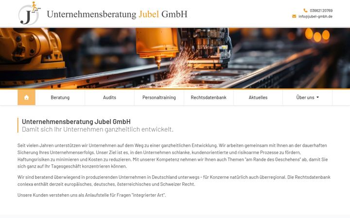 Screenshot of jubel-gmbh.de