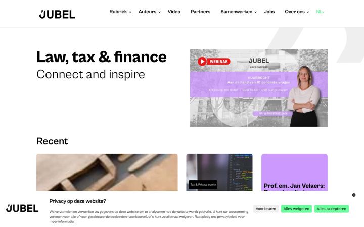 Screenshot of jubel.be
