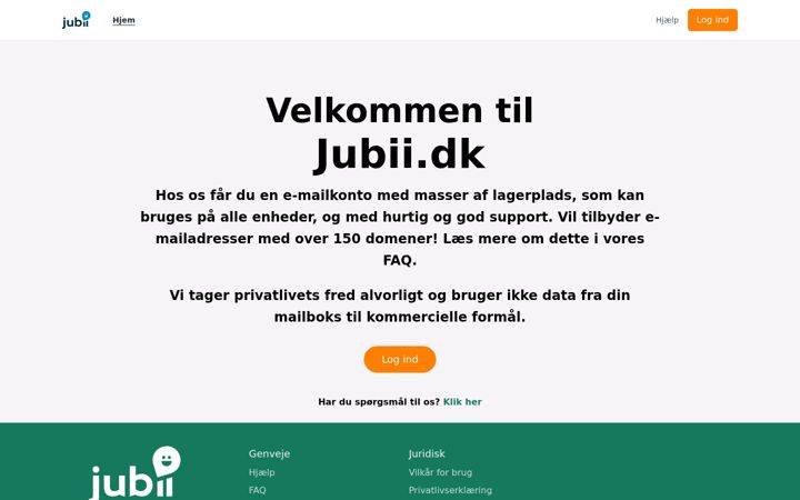Screenshot of jubii.dk