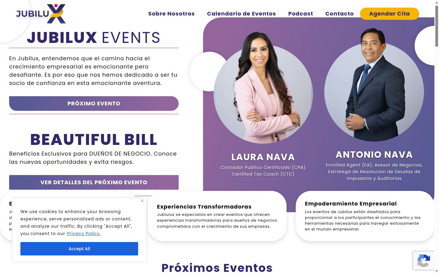 Screenshot of the consent banner shown before any interaction