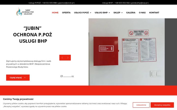 Screenshot of jubin.pl