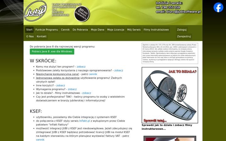 Screenshot of jubisoftware.pl