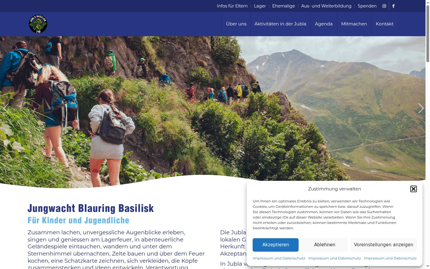 Screenshot tal-banner tal-kunsens muri qabel kwalunkwe interazzjoni