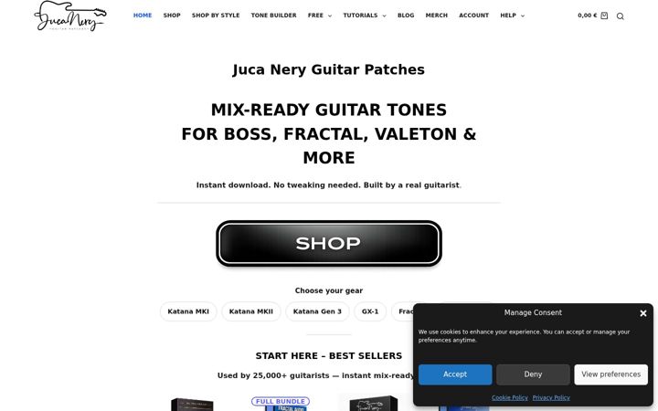 Screenshot of jucaneryguitar.com