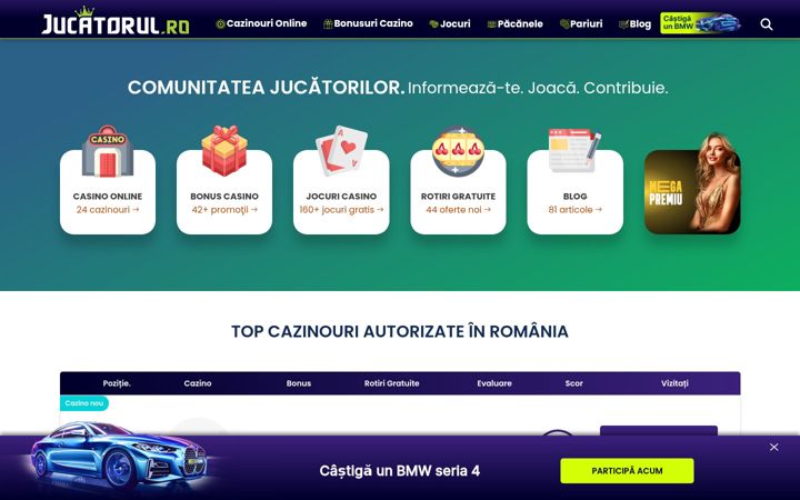 Screenshot of jucatorul.ro