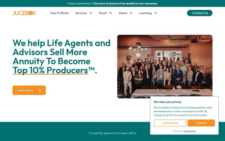 Screenshot of jucebox.com