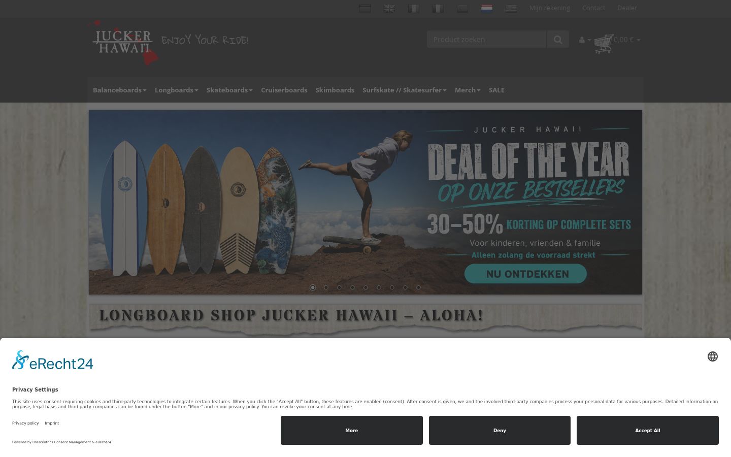 Screenshot of the consent banner shown before any interaction