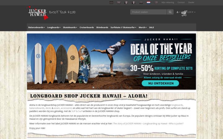 Screenshot of juckerhawaii.nl