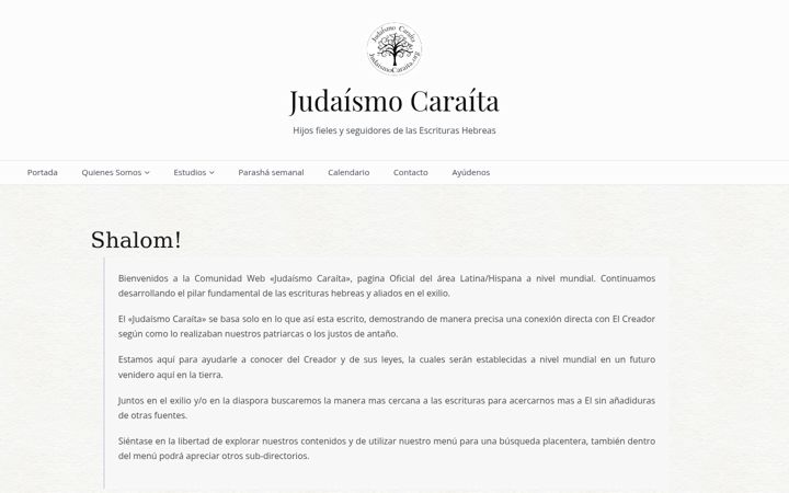 Screenshot of judaismocaraita.org