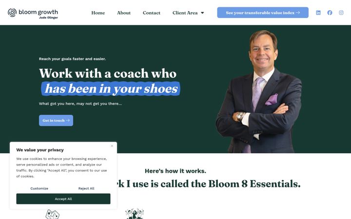 Screenshot of judeolinger.com
