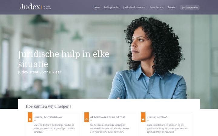 Screenshot of judex.nl