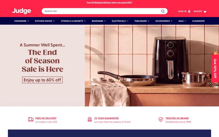 Screenshot of judge.co.uk