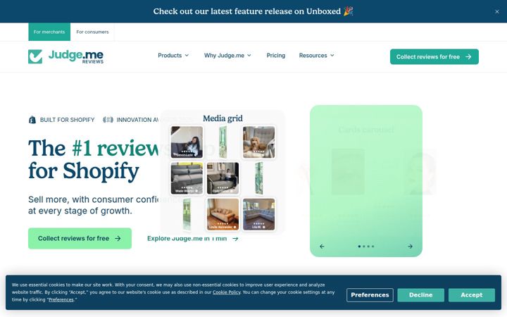 Screenshot of judge.me