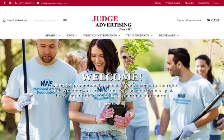 Screenshot of judgeadvertising.com