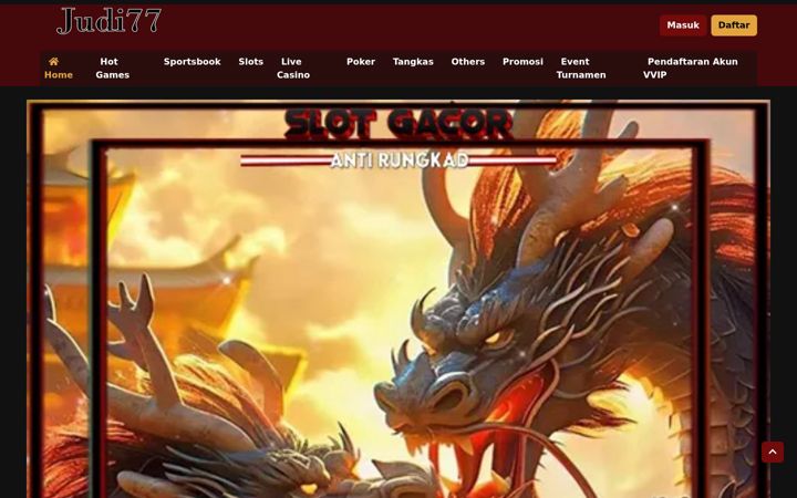 Screenshot of judi77slot.com