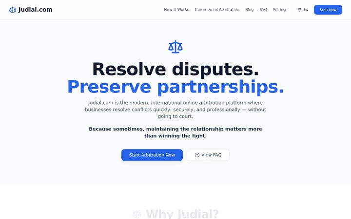 Screenshot of judial.com