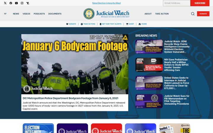 Screenshot ta' judicialwatch.org