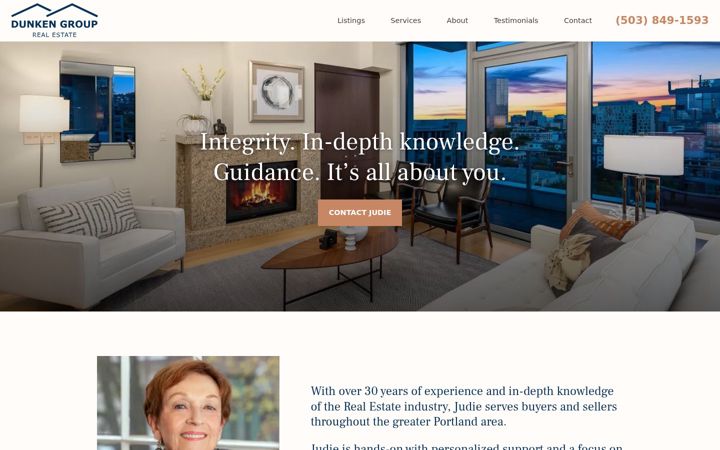 Screenshot of judiedunken.com