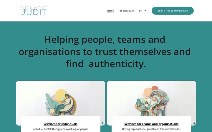 Screenshot of juditbence.com