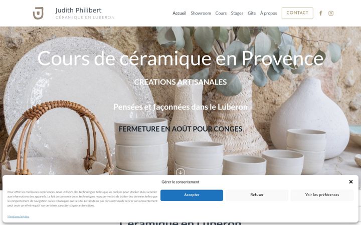 Screenshot of judith-philibert-ceramique.fr