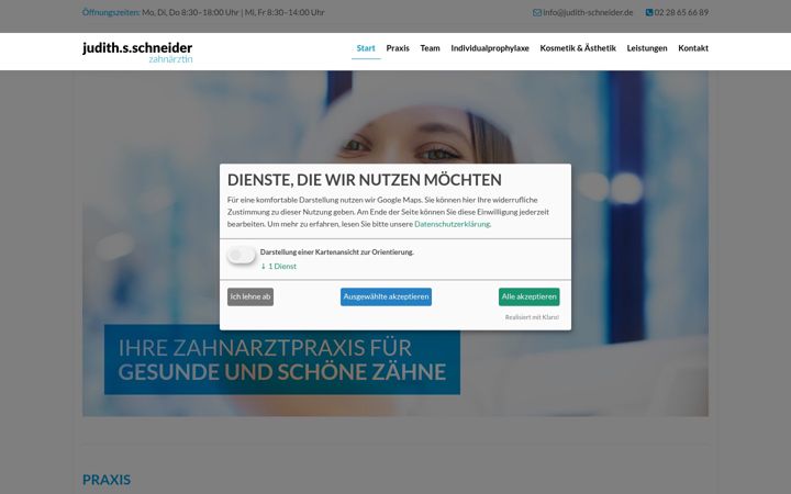 Screenshot of judith-schneider.de