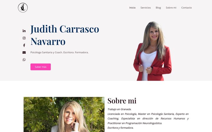 Screenshot of judithcarrasco.com