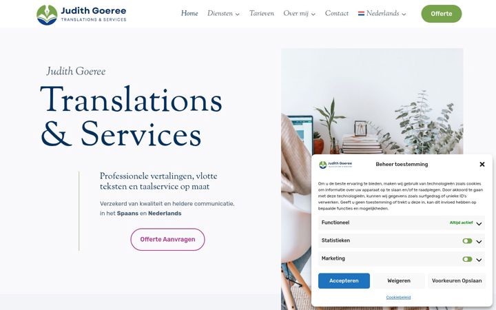 Screenshot of judithgoeree.com