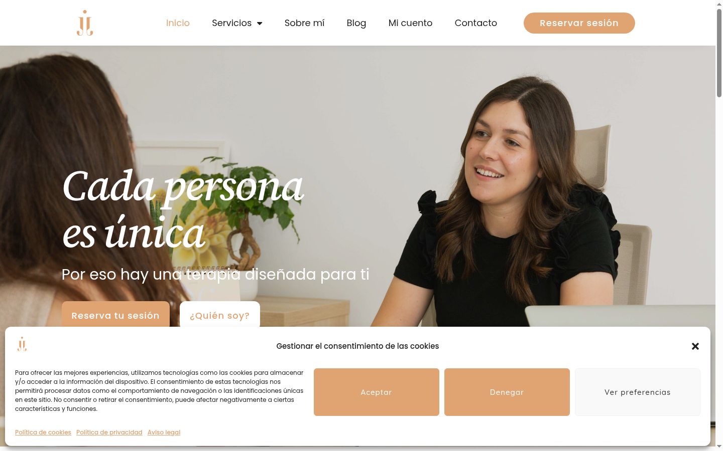 Screenshot del banner di consenso mostrato prima di qualsiasi interazione