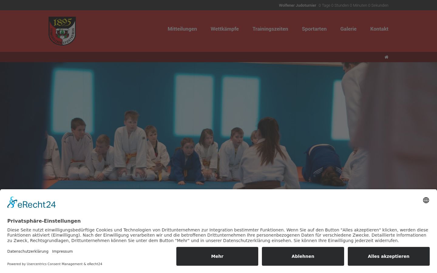 Captura de ecrã do banner de consentimento apresentado antes de qualquer interação