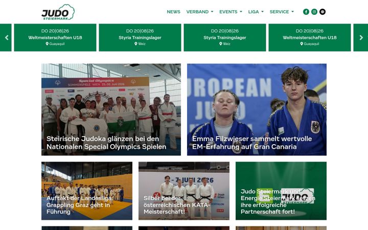 Screenshot of judo-steiermark.at