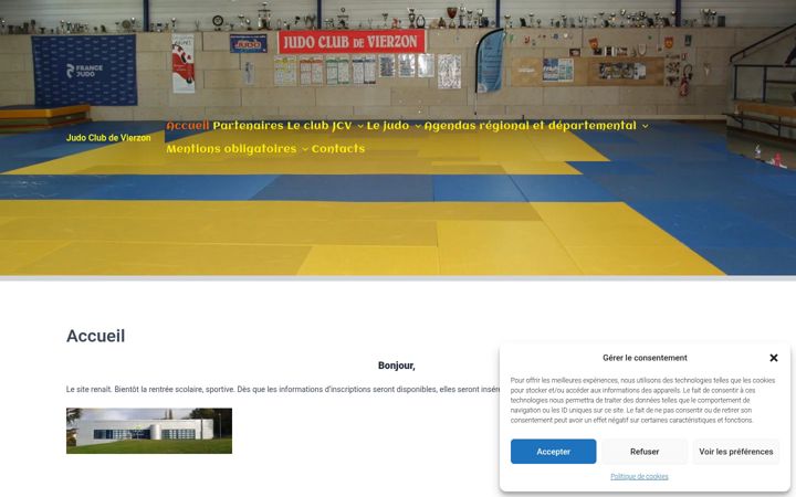 Screenshot of judoclub-vierzon.fr