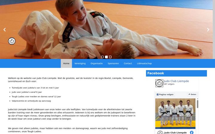 Screenshot of judoclubliempde.nl