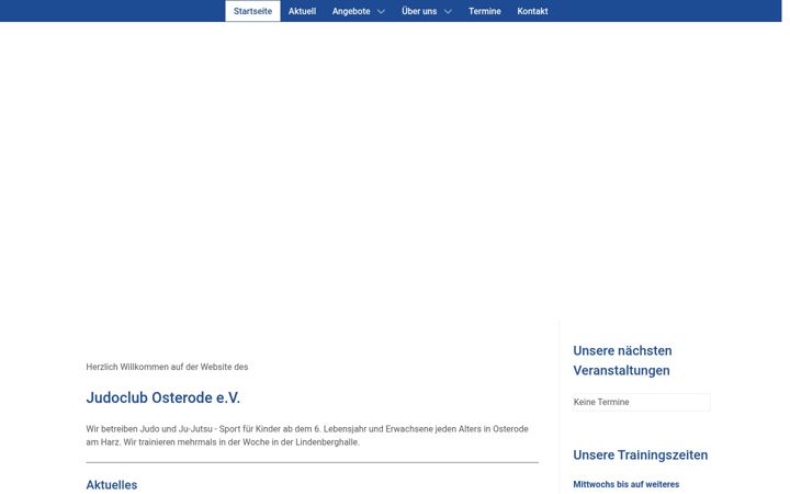 Screenshot of judoclubosterode.de