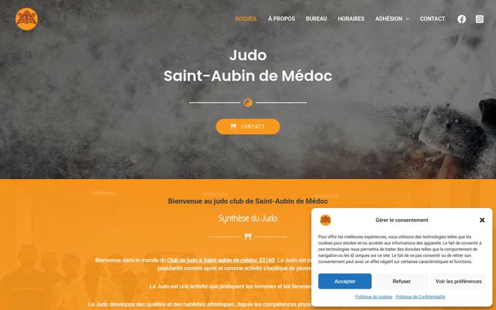 Screenshot of judoclubsaintaubin.fr